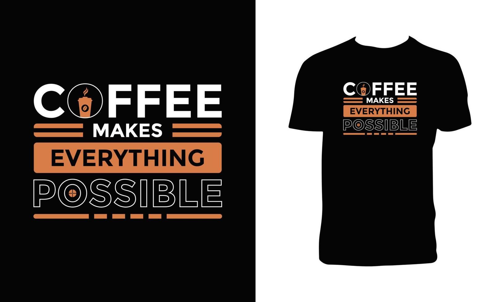 Creative Coffee T Shirt Design vector