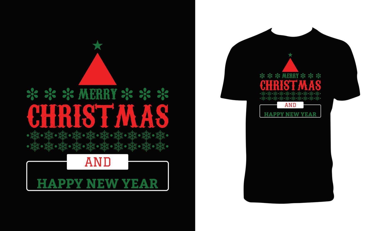 diseño de camiseta decorativa de feliz navidad vector