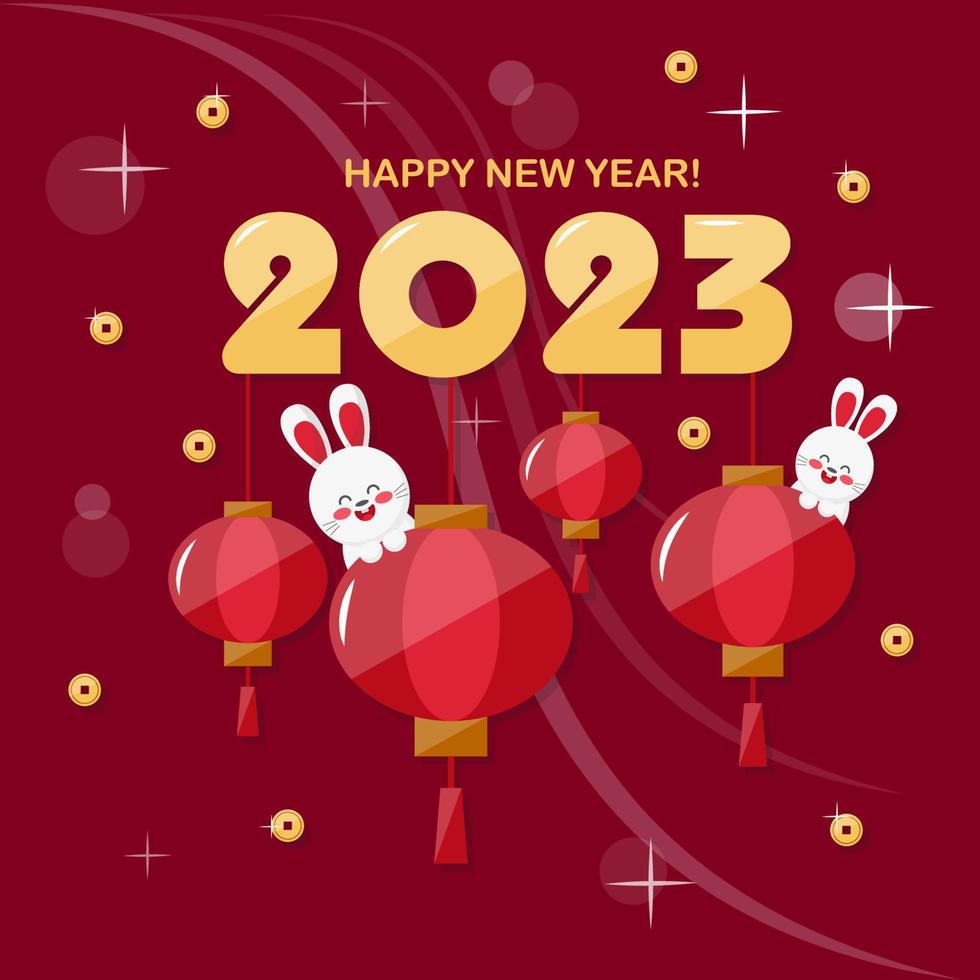 vector background Chinese new year 2023 burgundy color