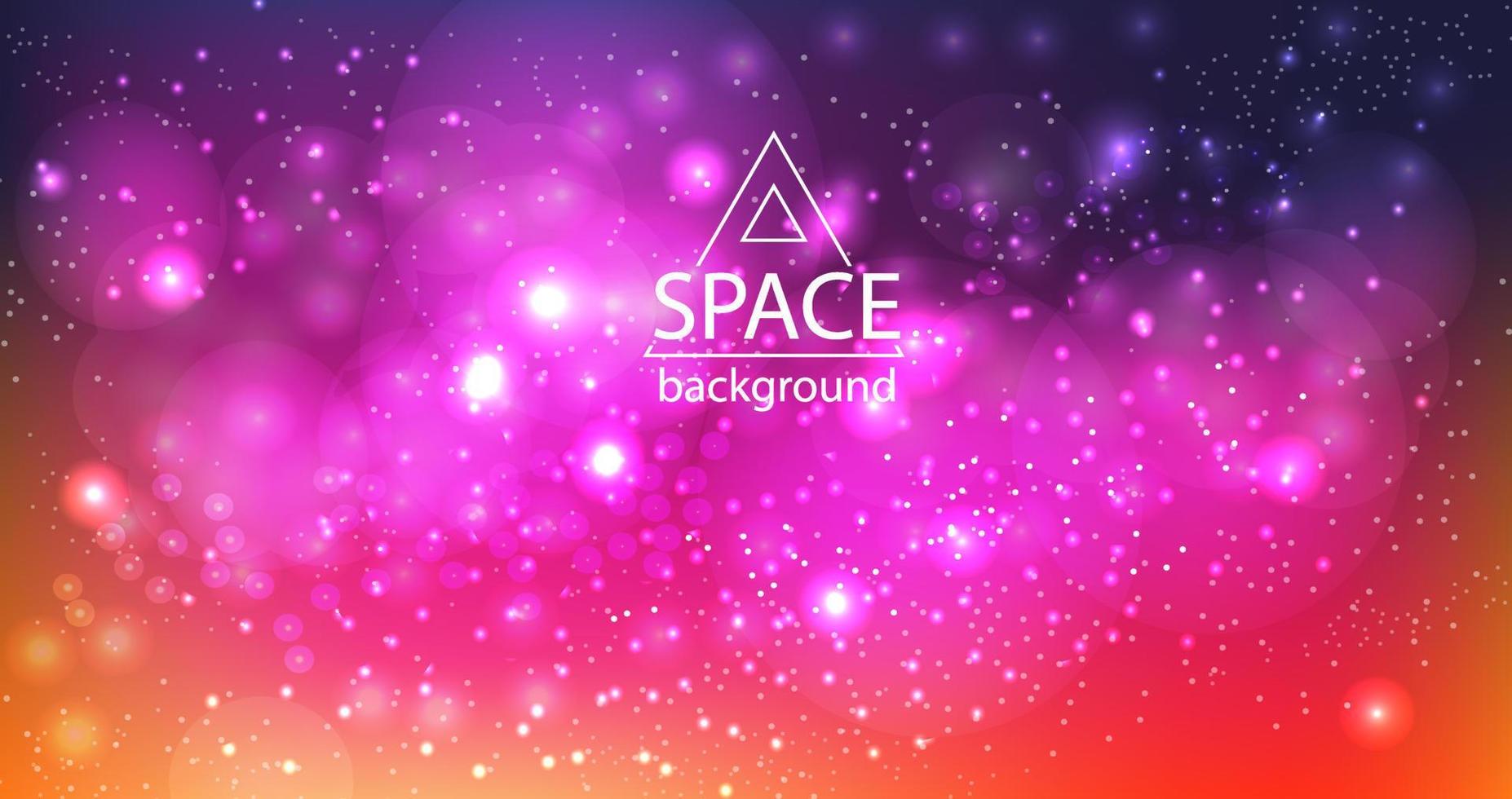Space galaxy background with cosmic light and stars vector