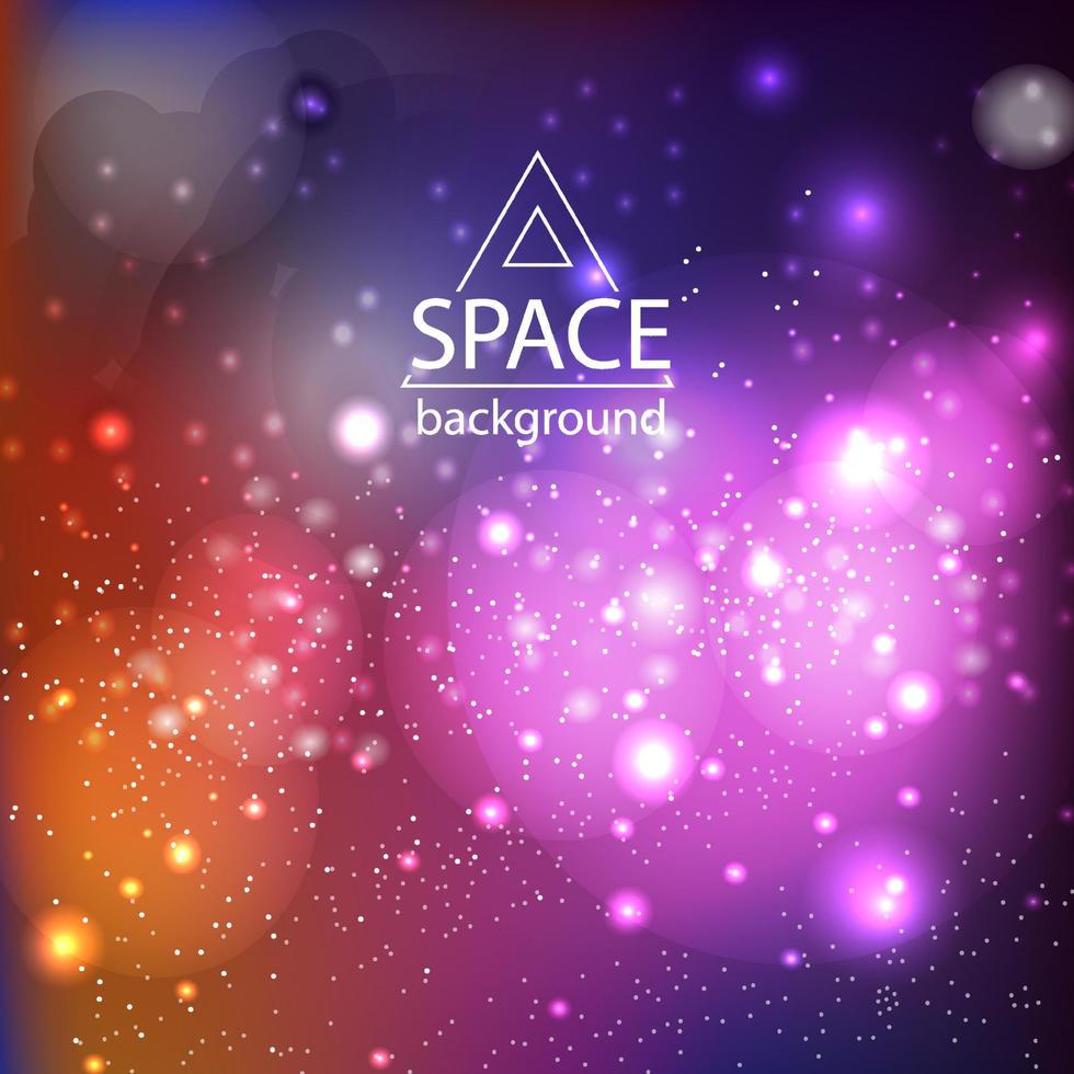 Abstract space galaxy background with cosmic light and stars vector