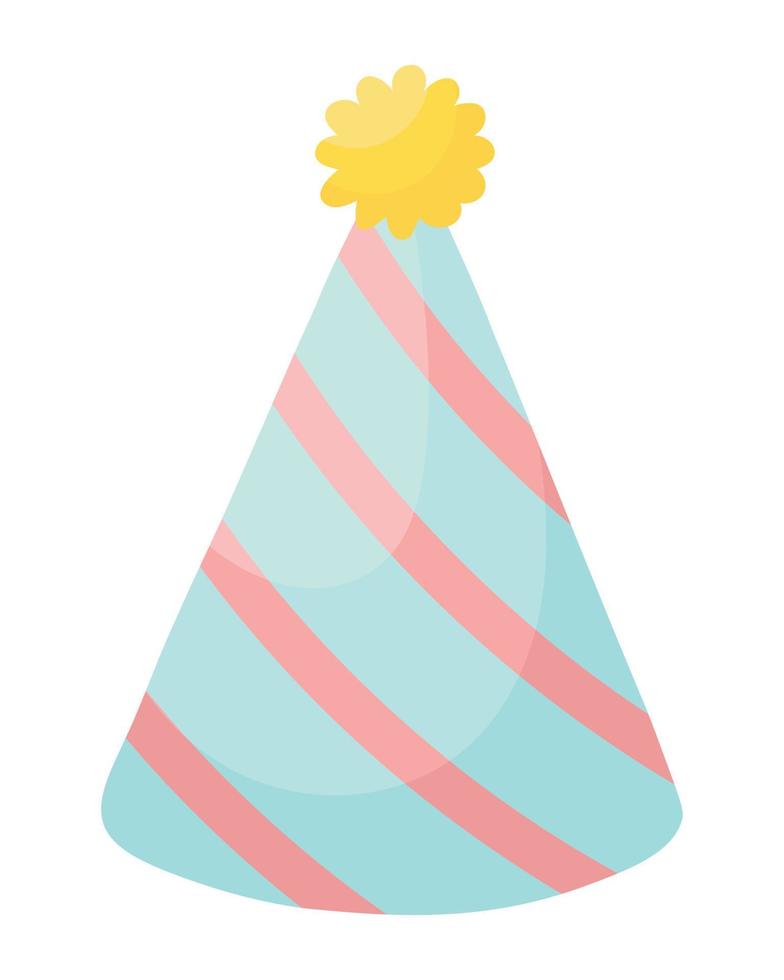 Doodle flat line clipart. Cute hat for holidays. All objects are repainted. vector