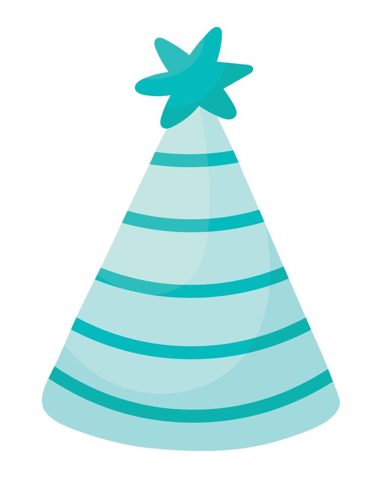 Doodle flat line clipart. Cute hat for holidays. All objects are repainted. vector