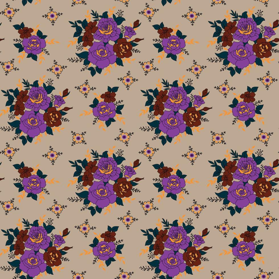 Seamless floral pattern with tropical flowers, watercolor. Vector illustration. ready for print. pattern design