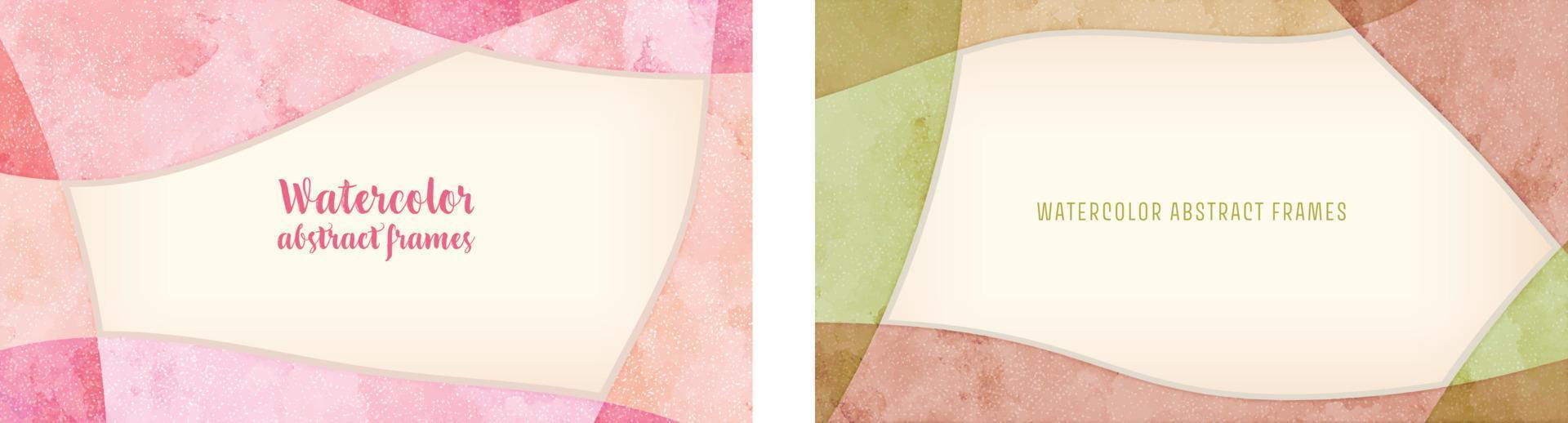 vector watercolor abstract frames