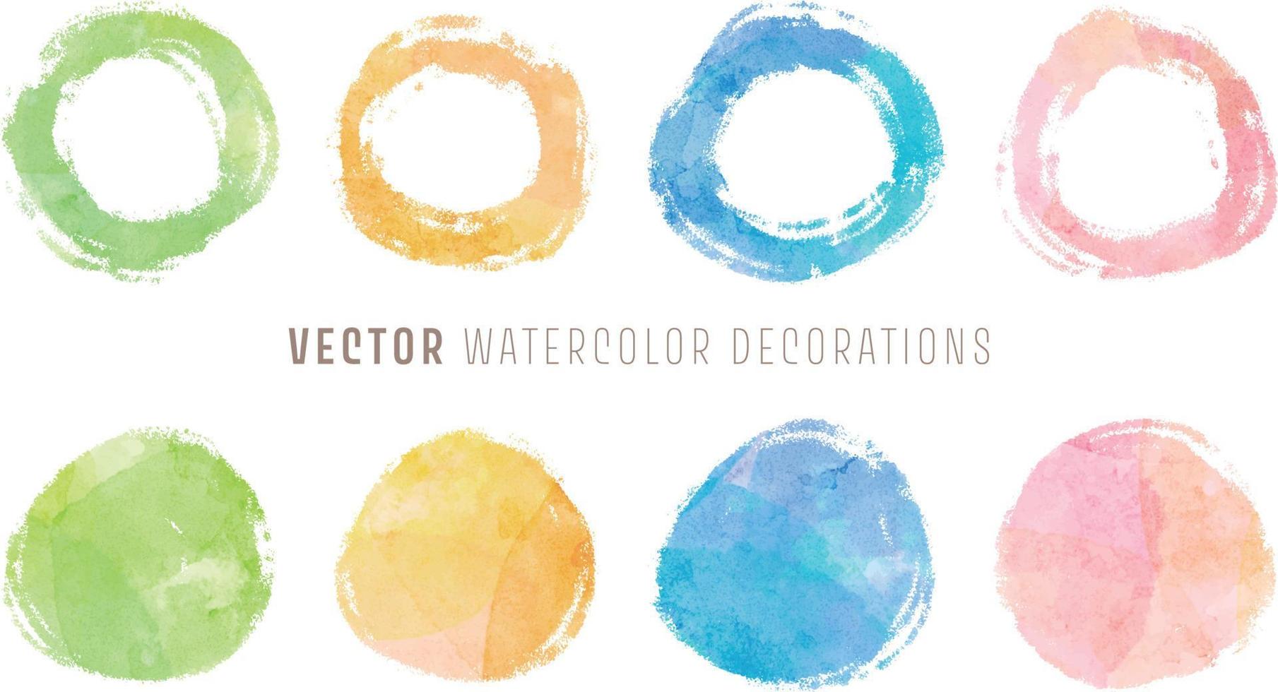 vector watercolor decorations. background for title and logo