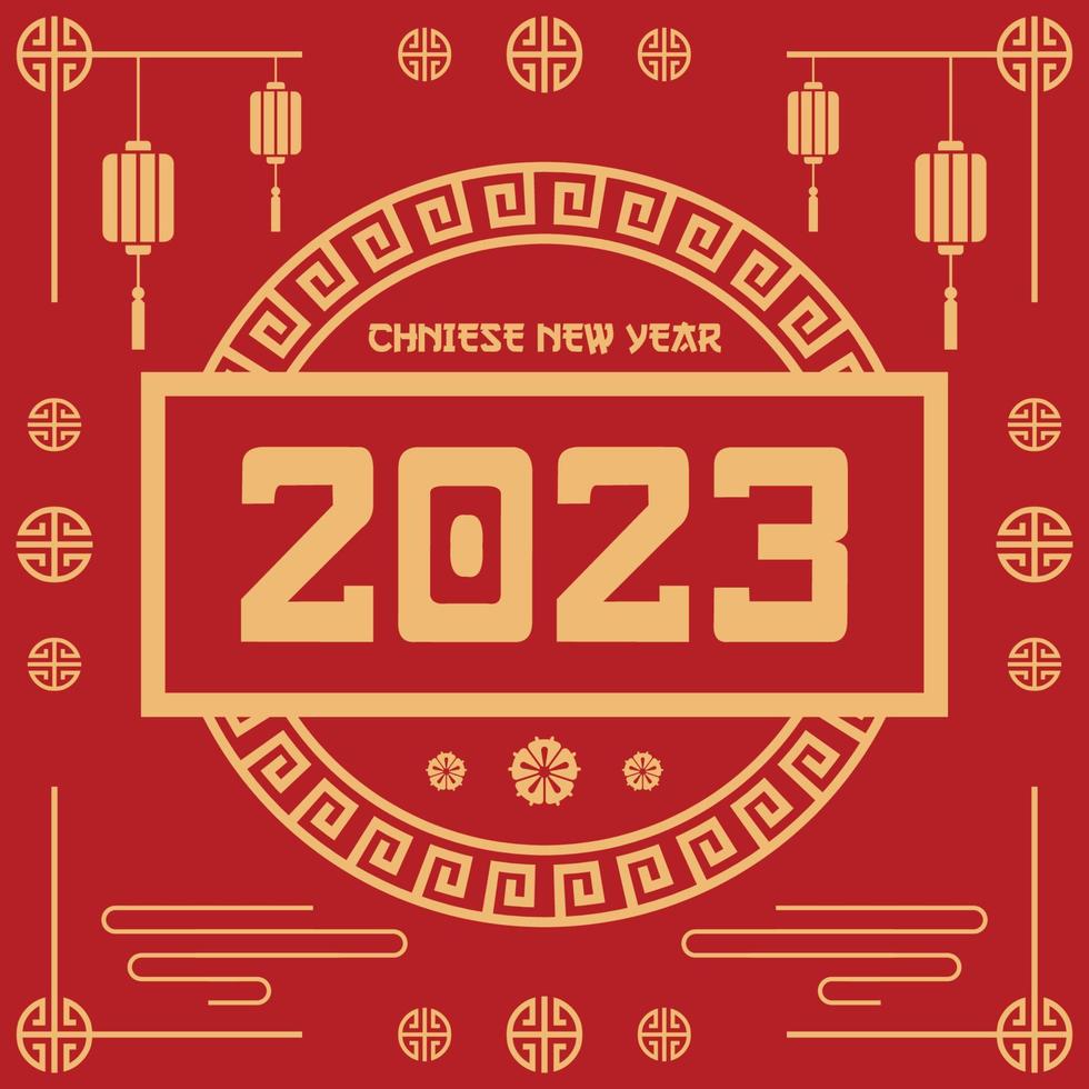 flat chinese new year background vector