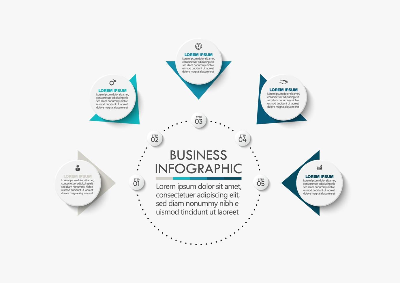 Presentation business infographic template vector