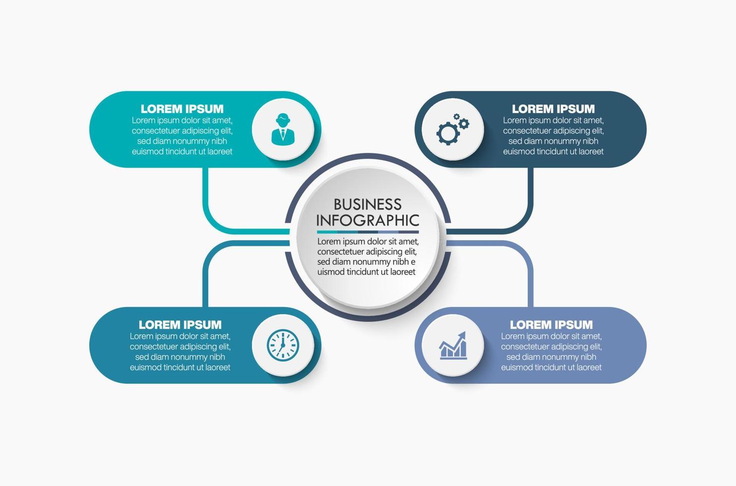 Presentation business infographic template vector