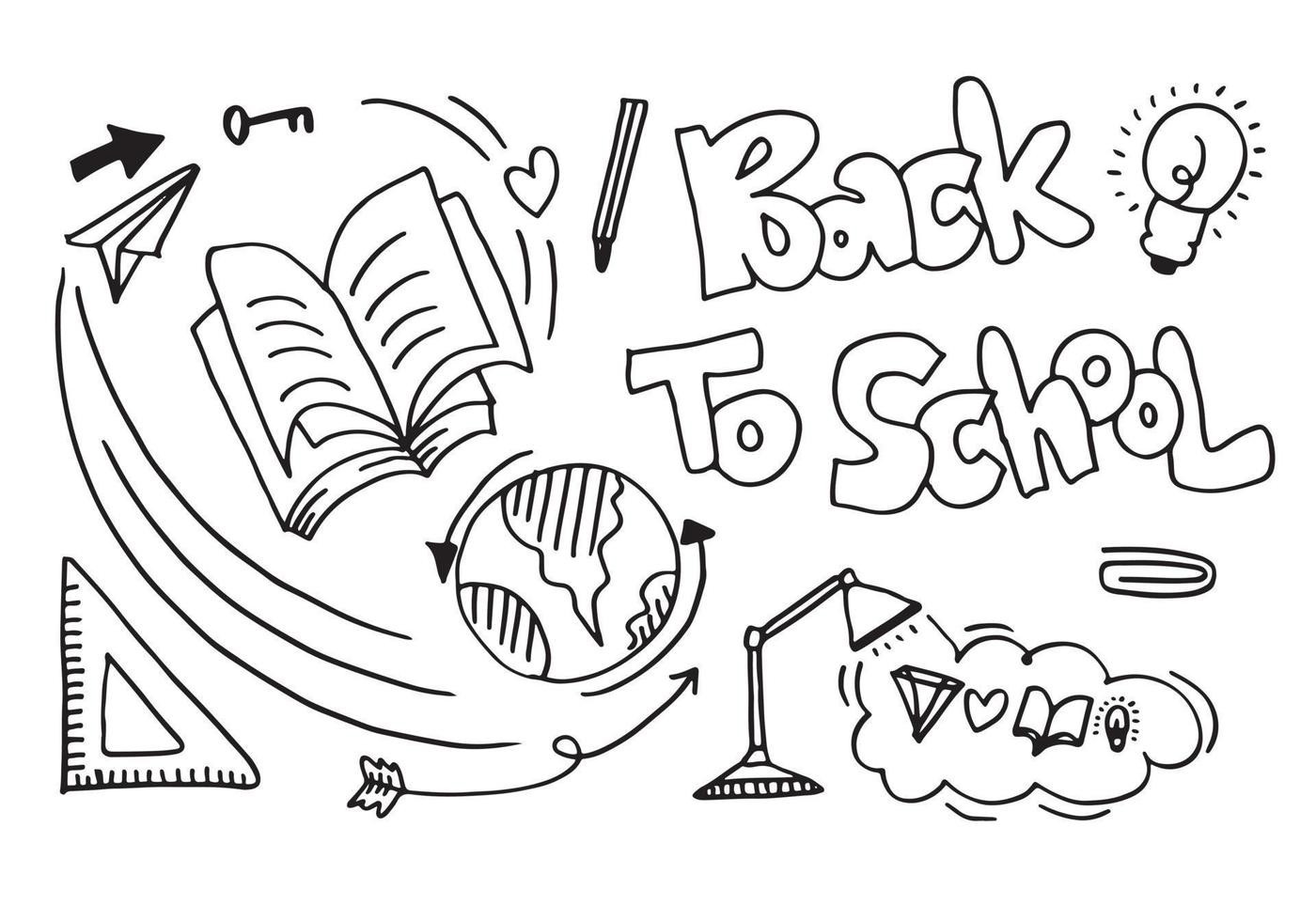 Vector illustration of back to school. Good for wrapping paper and website wallpapers.