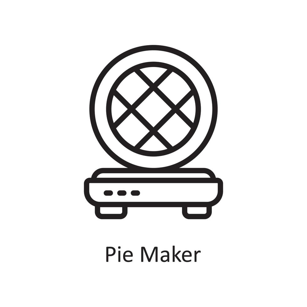 Pie Maker Vector Outline Icon Design illustration. Housekeeping Symbol on White background EPS 10 File