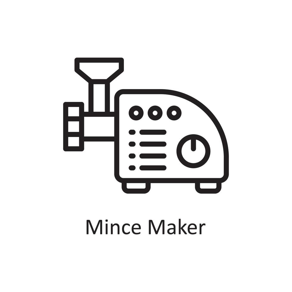 Mince Maker Vector Outline Icon Design illustration. Housekeeping Symbol on White  background EPS 10 File 14408914 Vector Art at Vecteezy