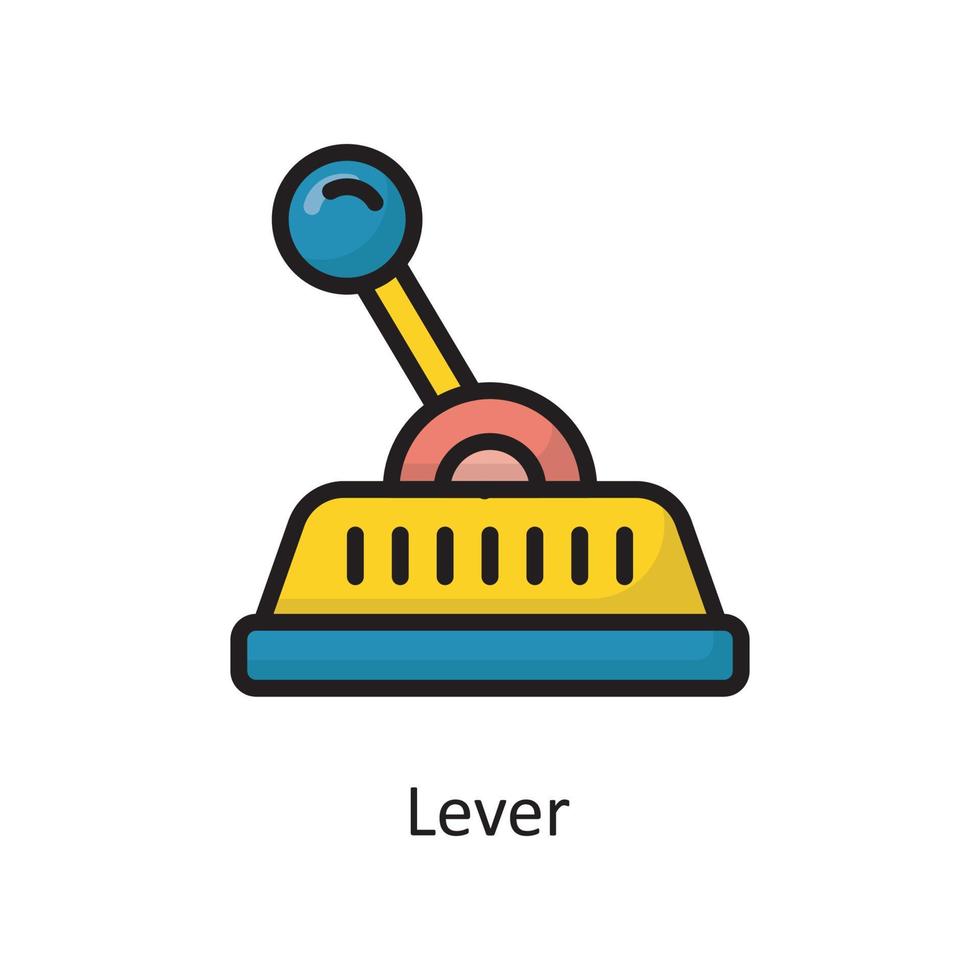Lever Vector Filled Outline Icon Design illustration. Housekeeping Symbol on White background EPS 10 File