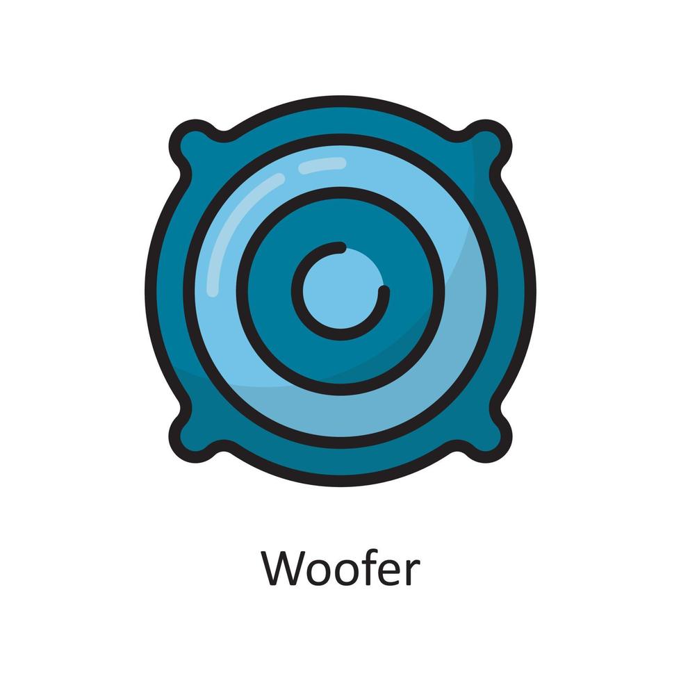 Woofer Vector Filled Outline Icon Design illustration. Housekeeping Symbol on White background EPS 10 File