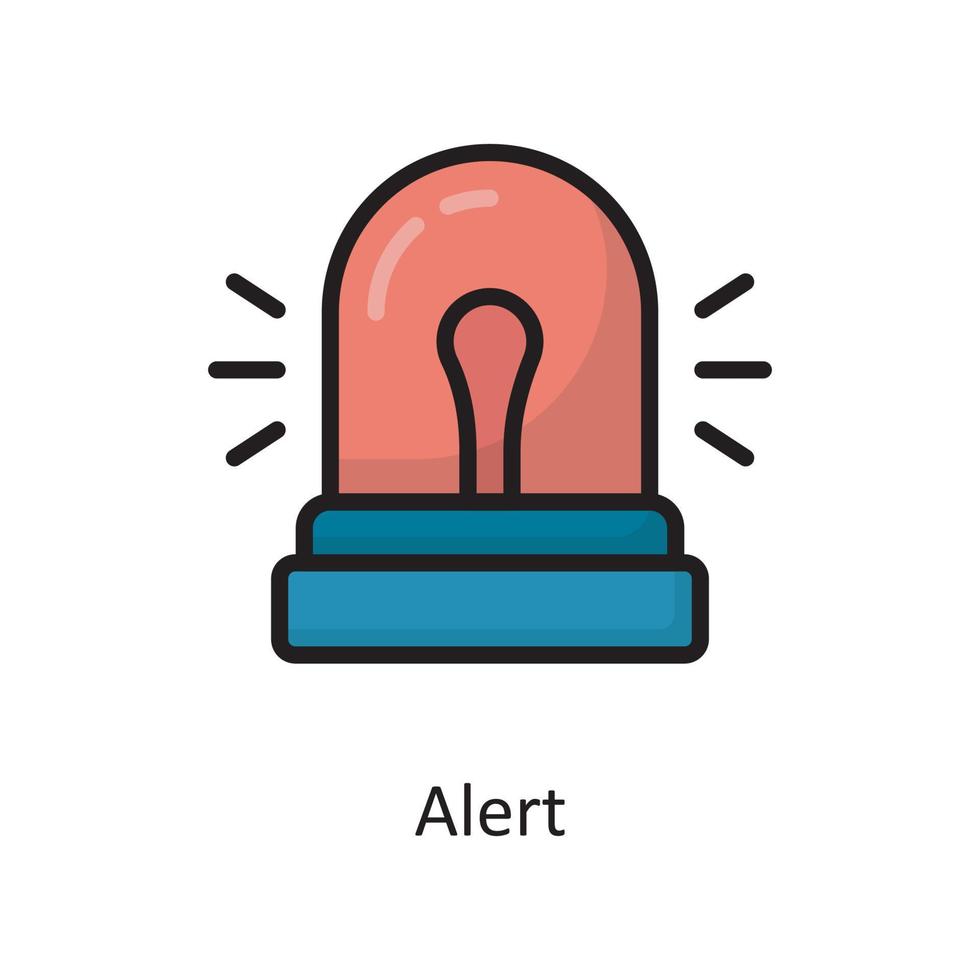 Alert  Vector Filled Outline Icon Design illustration. Housekeeping Symbol on White background EPS 10 File