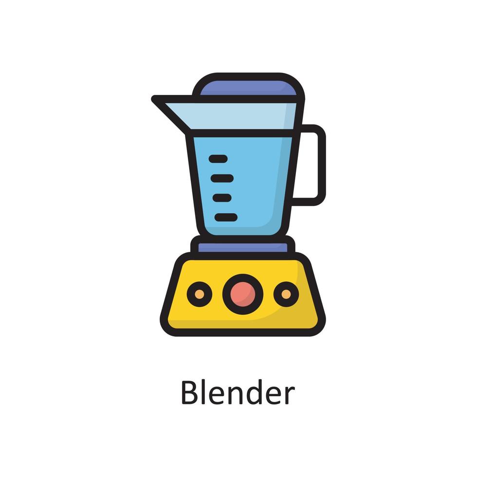 Blender Vector Filled Outline Icon Design illustration. Housekeeping Symbol on White background EPS 10 File