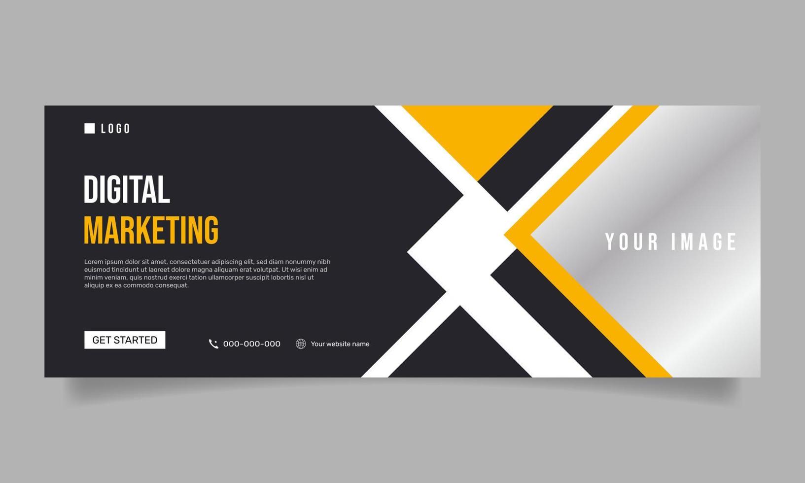 Digital Marketing Agency Business Social media Banner Template Design. - Vector. vector