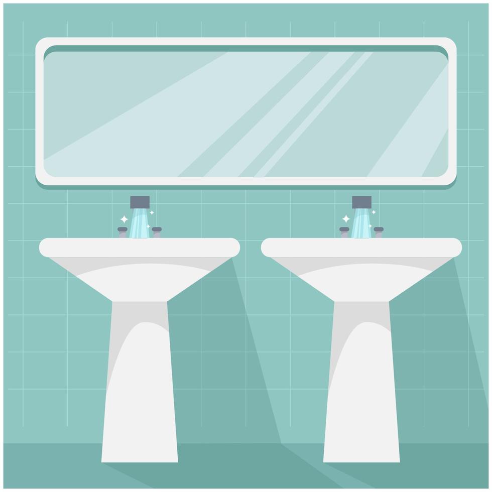 ilustración de baño wastafel vector