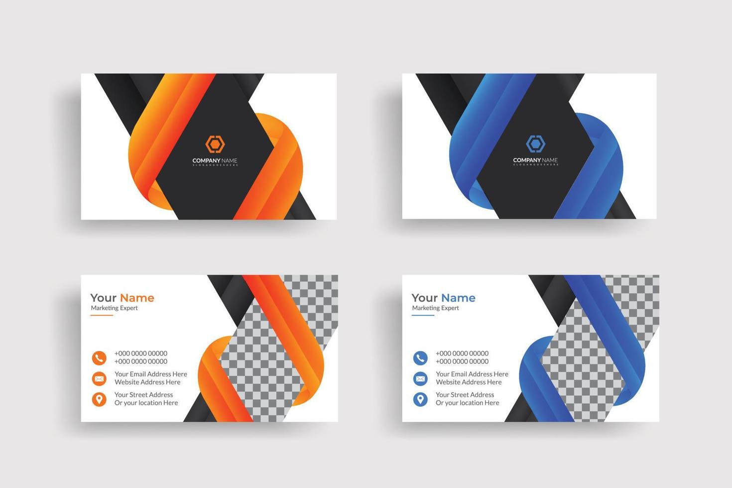 Creative professional business card design template vector