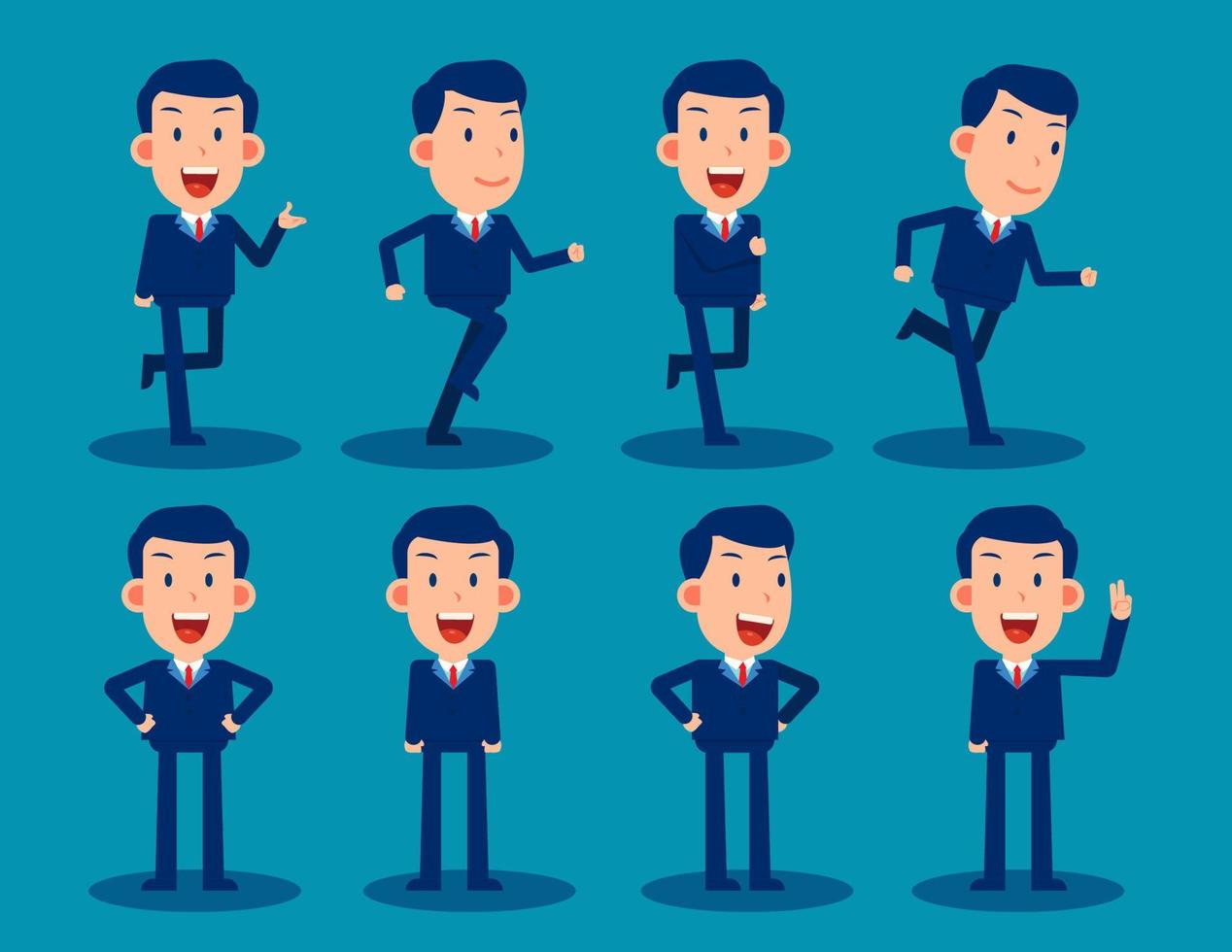 Simple businessman character for use in design. Cute cartoon vector illustration