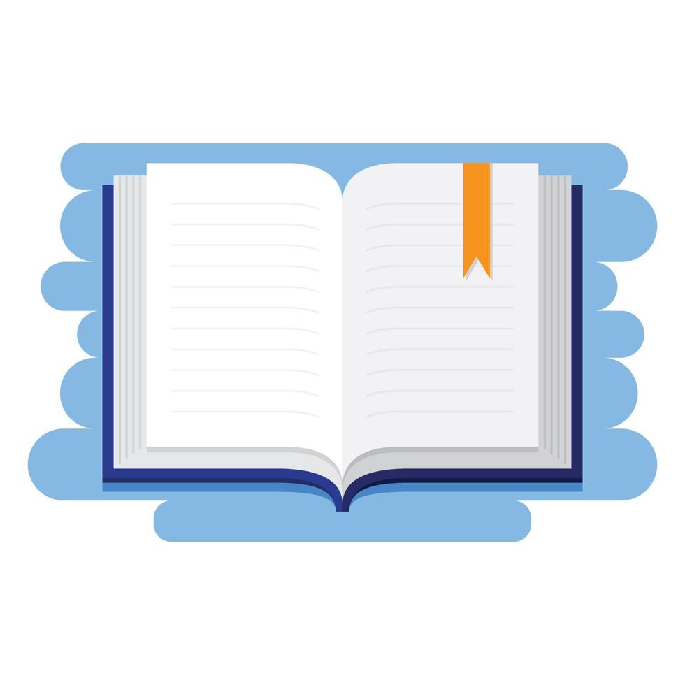 Open blank book page clipart vector