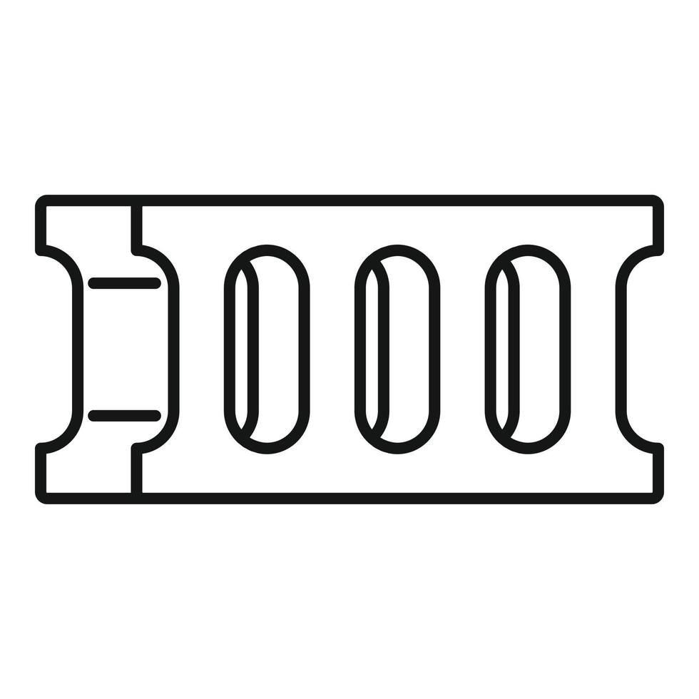 Concrete block icon, outline style vector