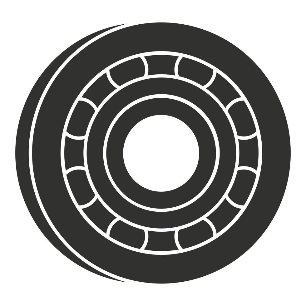 Metal bearing icon, simple style vector