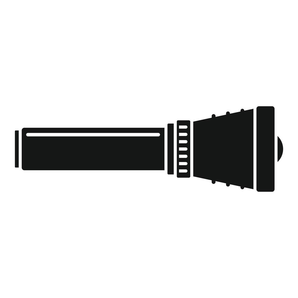 Police flashlight icon, simple style vector