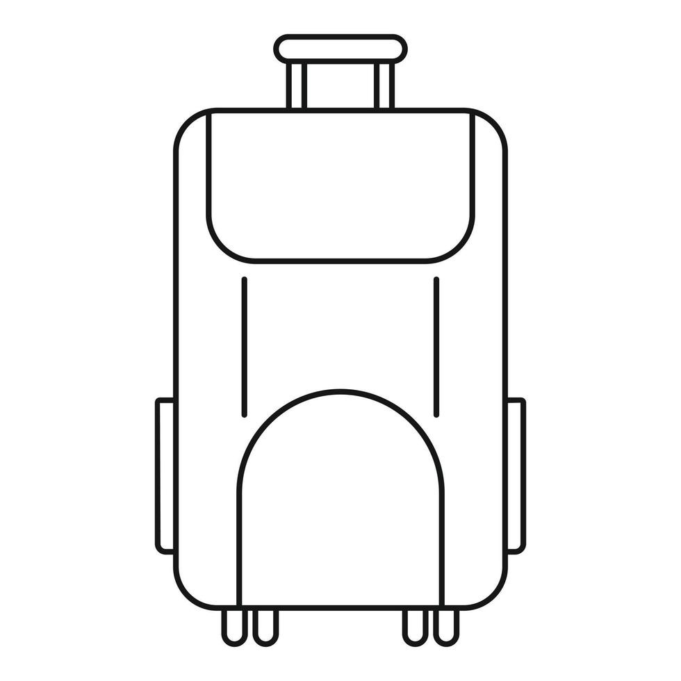 Travel bag icon, outline style vector