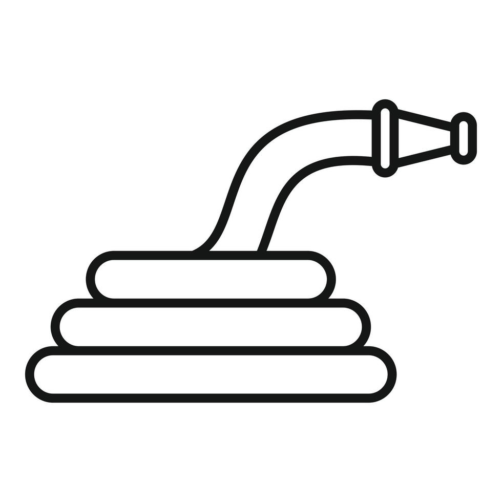 Garden hose icon, outline style vector