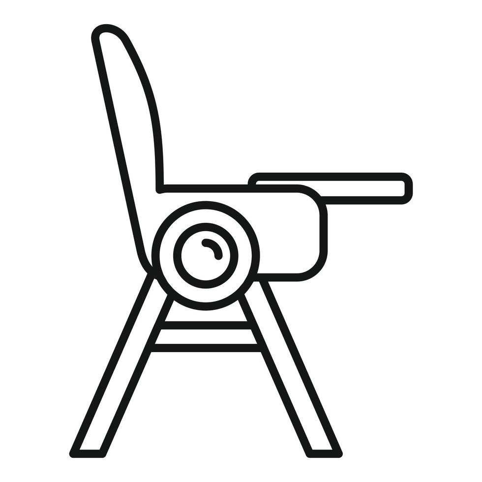 bebé come el icono de la silla del asiento, el estilo de contorno vector