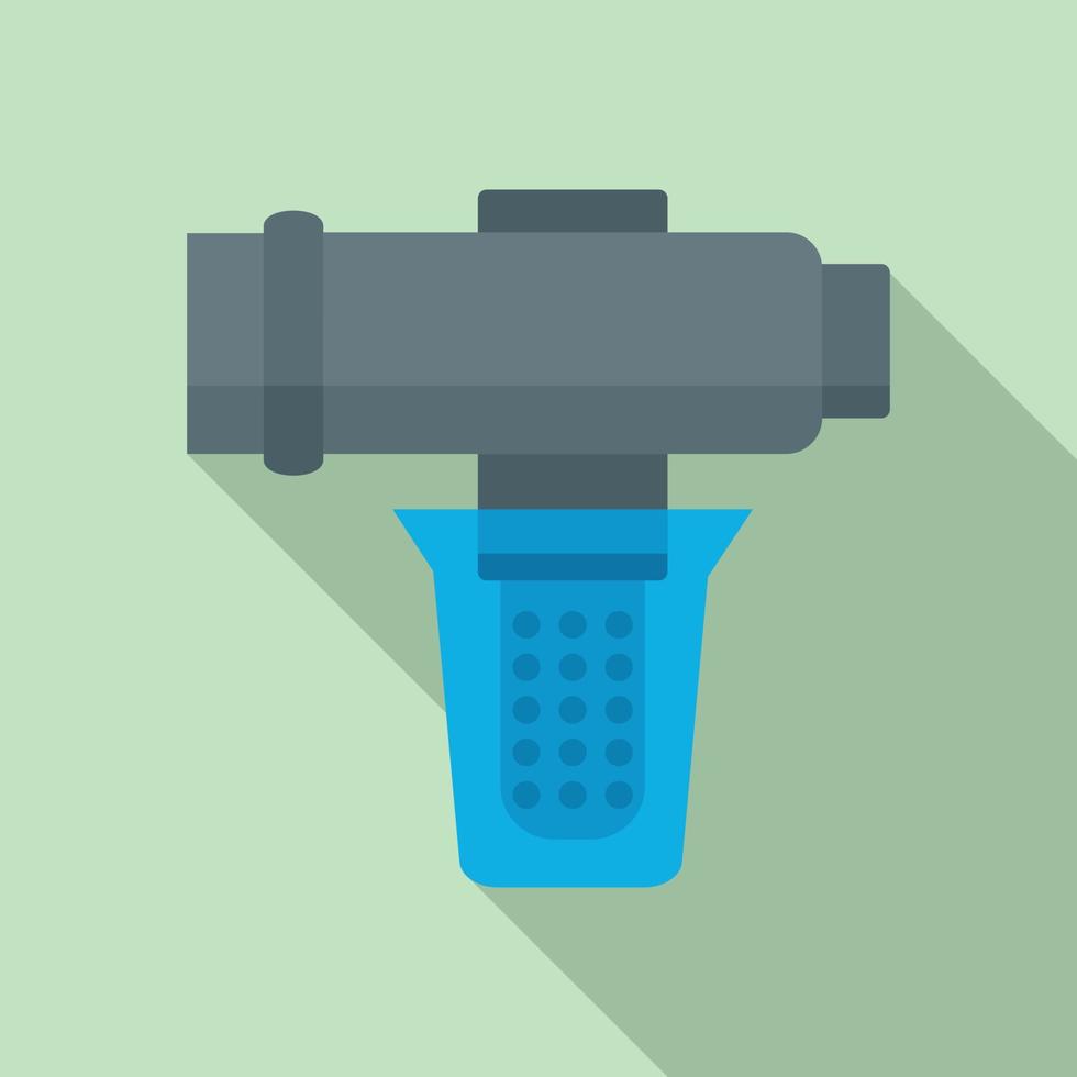 Hard water filtering icon, flat style vector