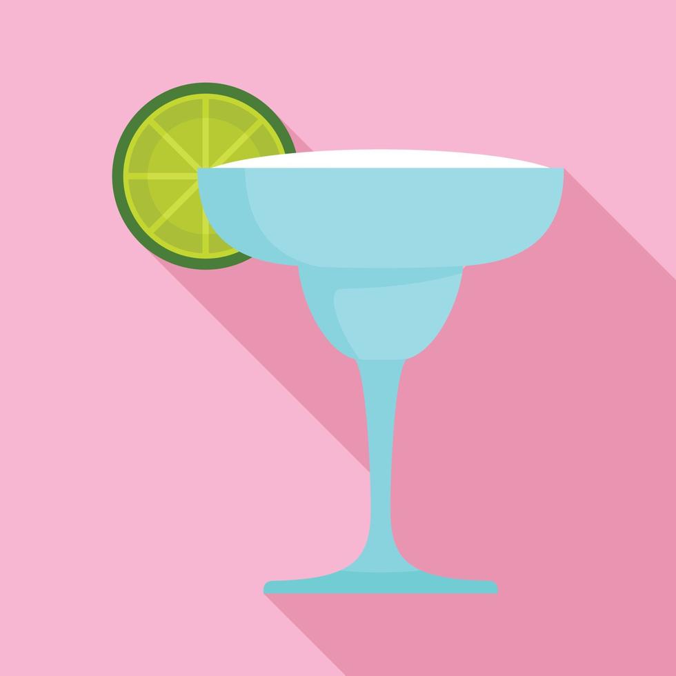 Mexican cocktail icon, flat style vector