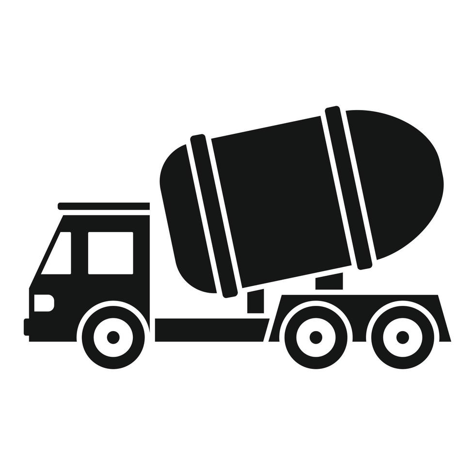 Cement truck icon, simple style vector