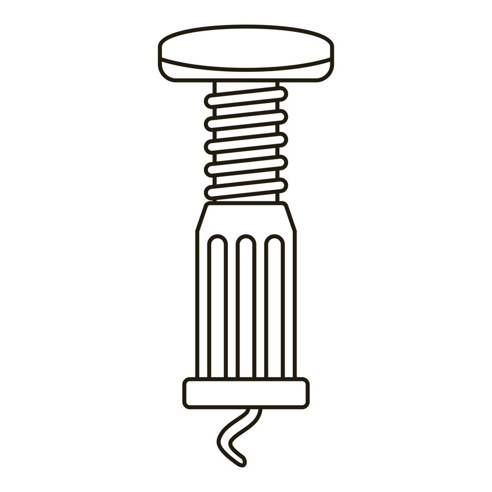 Spiral bottle opener icon, outline style vector