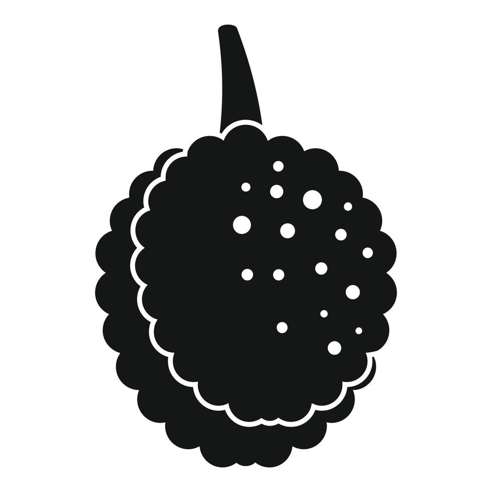 Lychees fruit icon, simple style vector