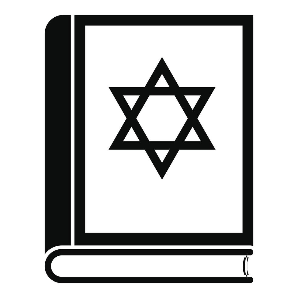 Torah book icon, simple style vector