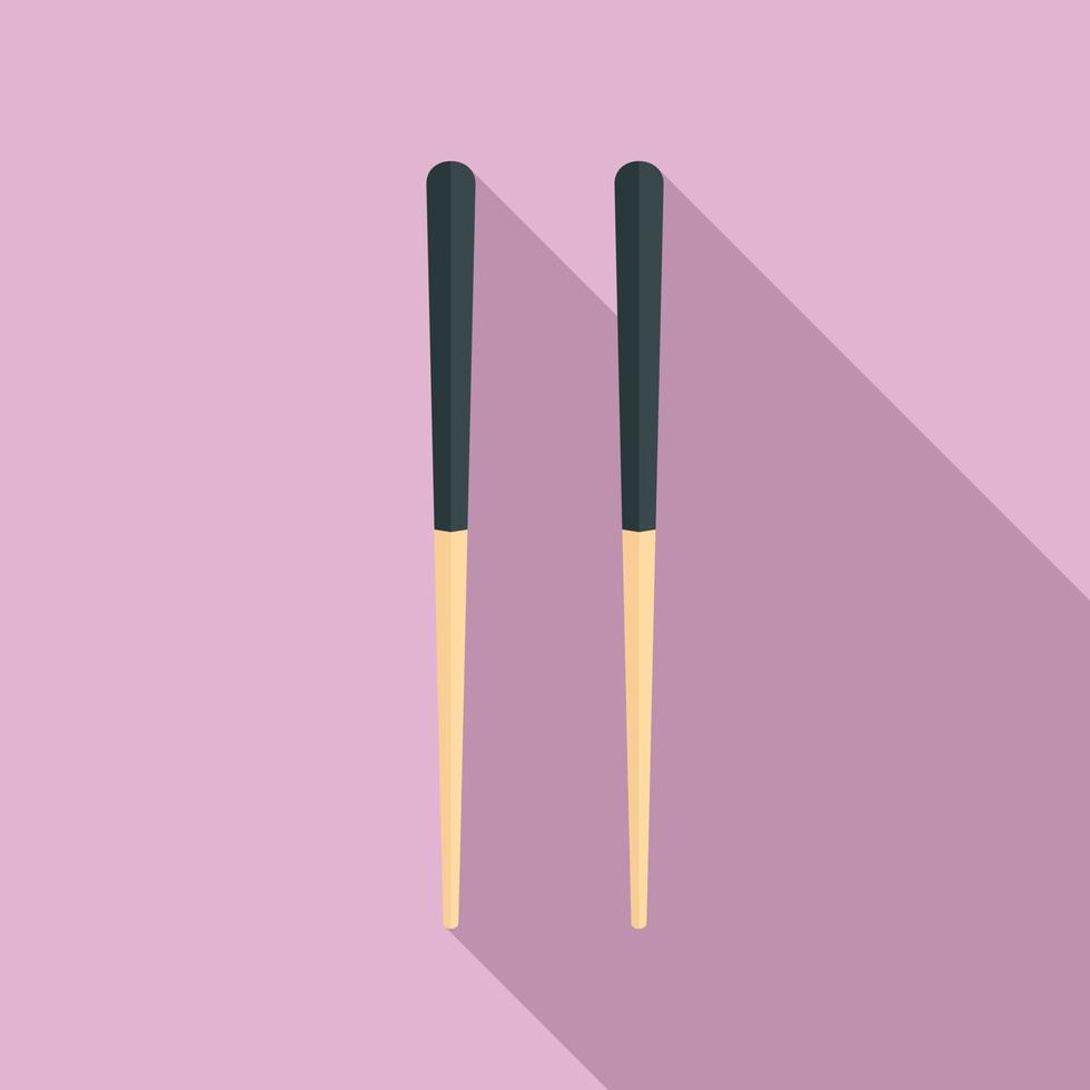 Japan chopsticks icon, flat style vector