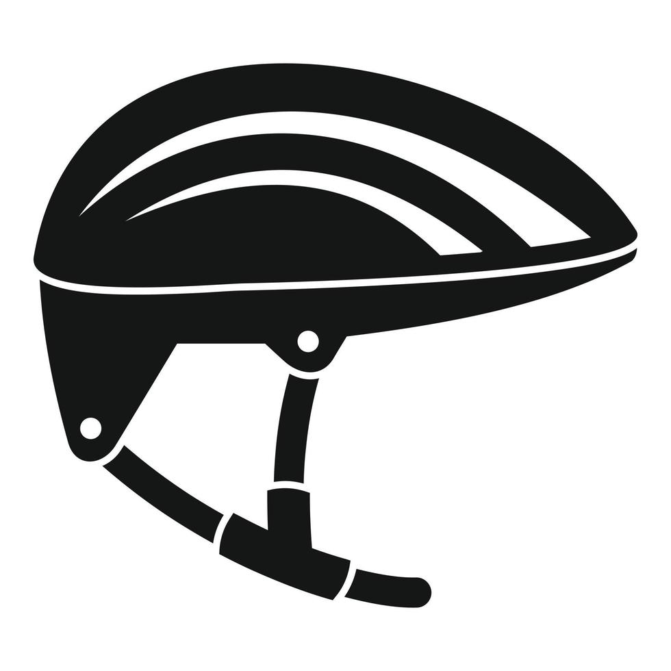 icono de casco de bicicleta, estilo simple vector