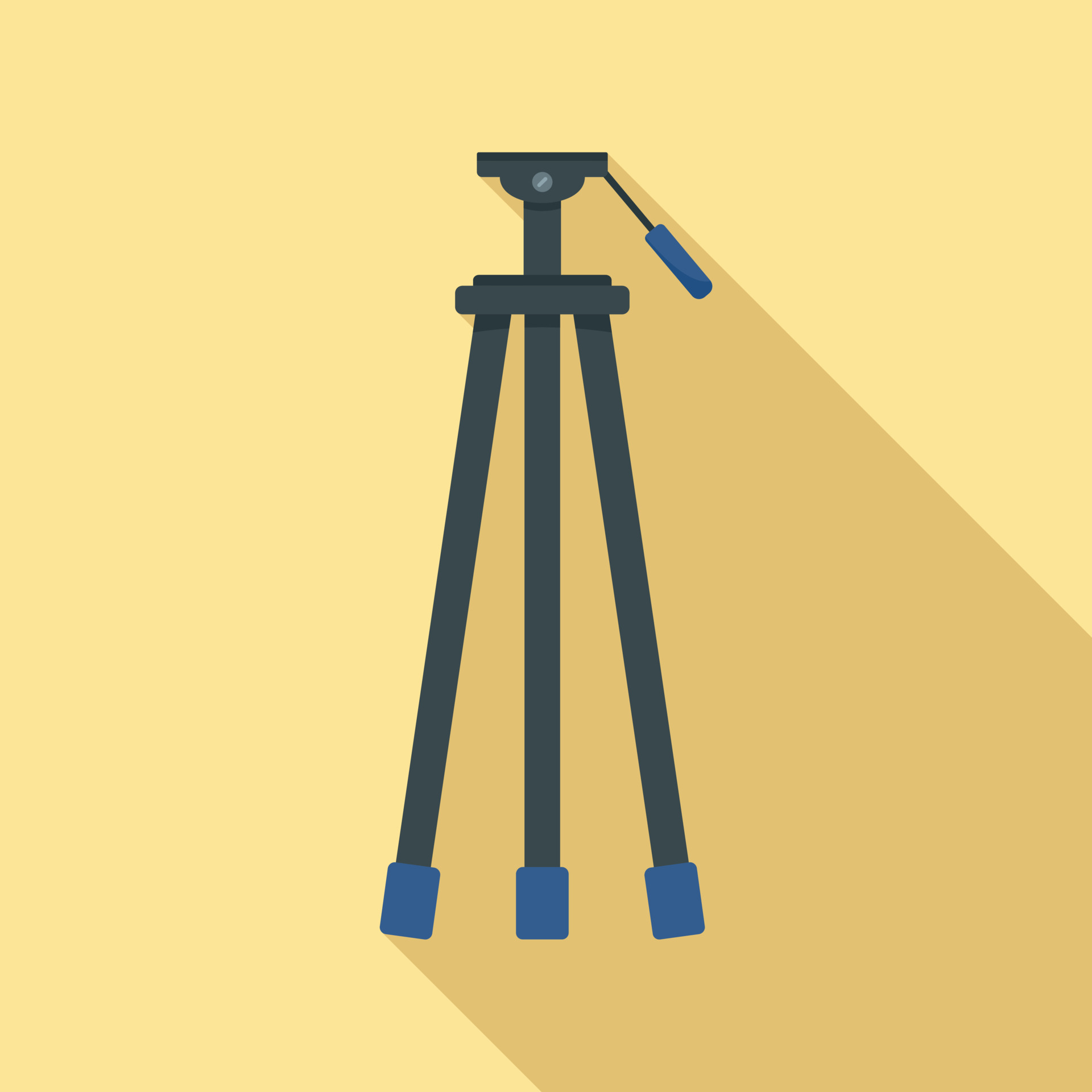 Camera tripod icon, flat style 14409468 Vector Art at Vecteezy