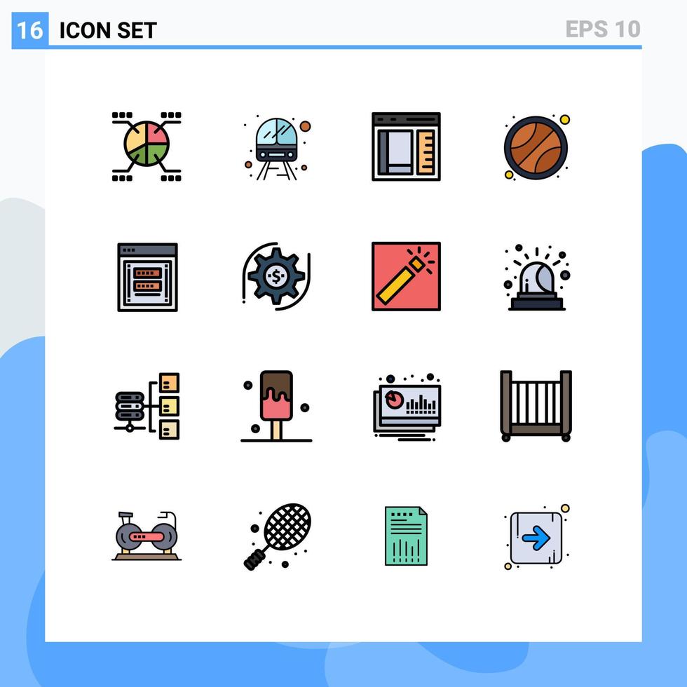 16 Creative Icons Modern Signs and Symbols of link tennis browser sport page Editable Creative Vector Design Elements