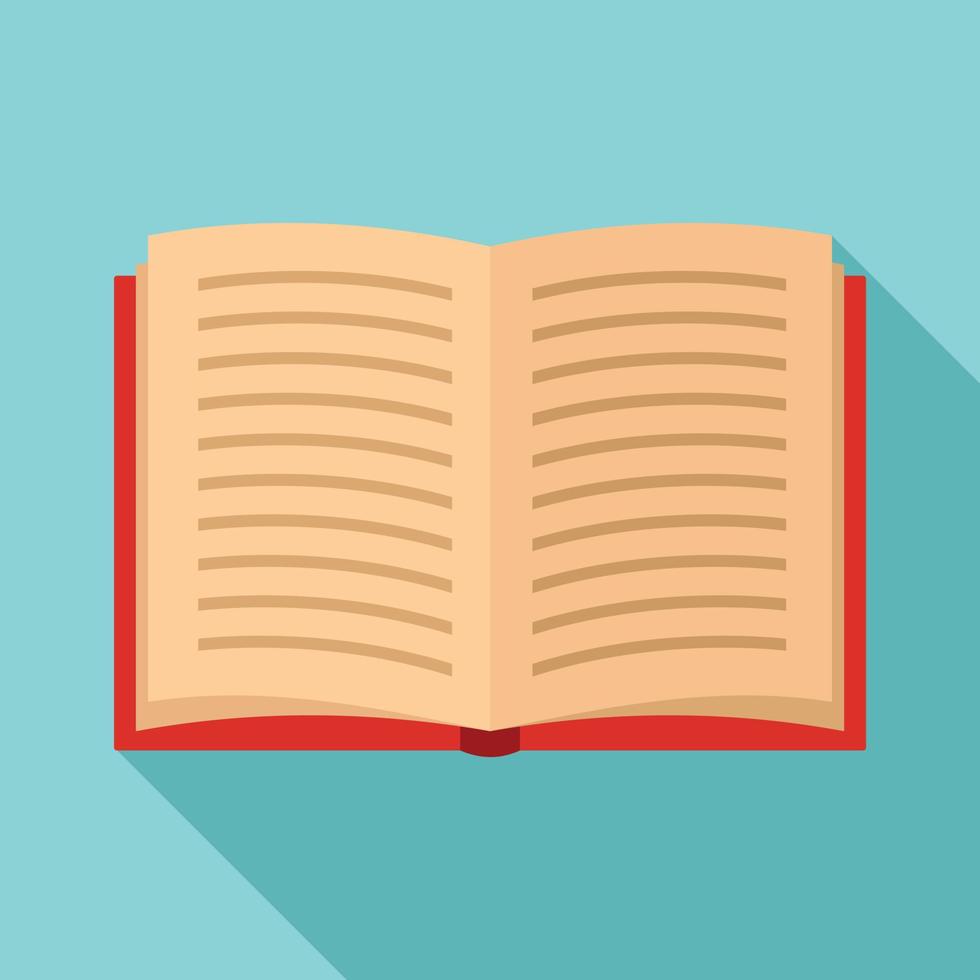 Open book icon, flat style vector