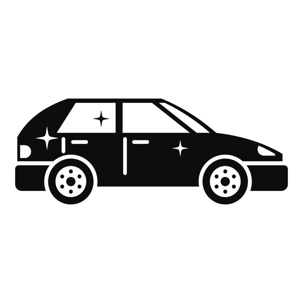 Clean car icon, simple style vector