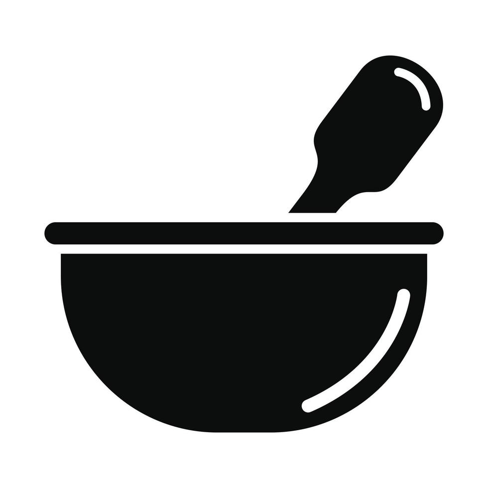 Chemical bowl icon, simple style vector