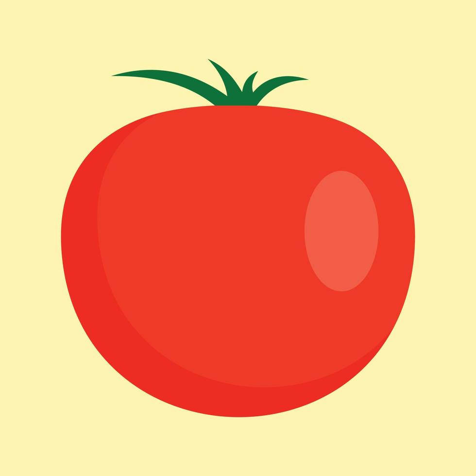 Red tomato icon, flat style vector