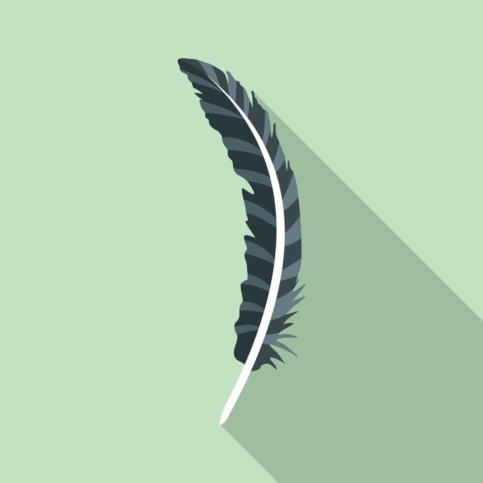 icono de pluma de moda, estilo plano vector