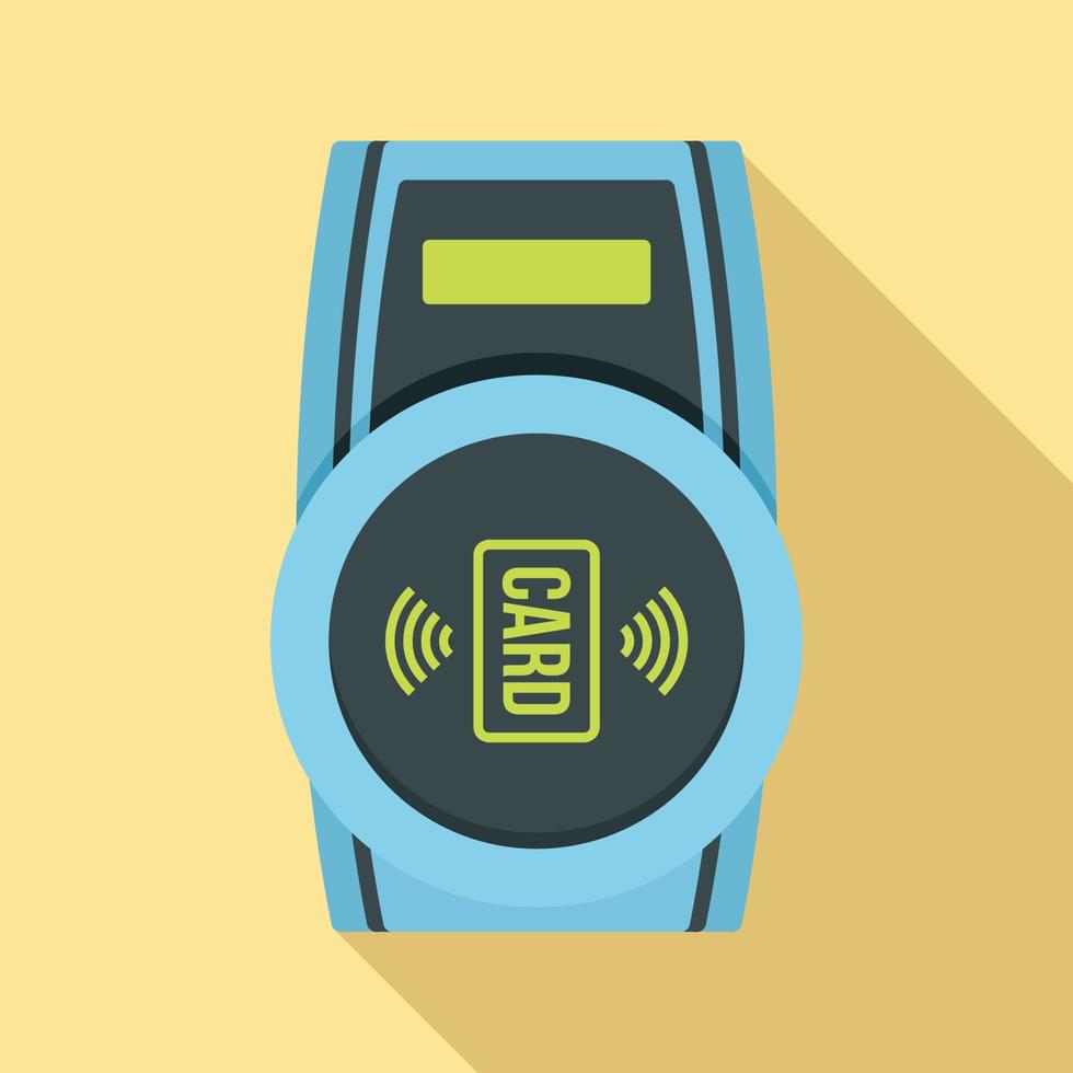 Nfc payment device icon, flat style vector