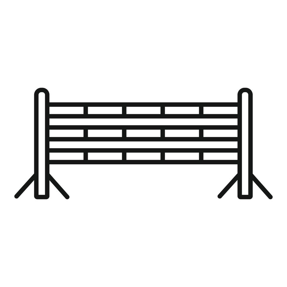 Horse jump obstacle icon, outline style vector