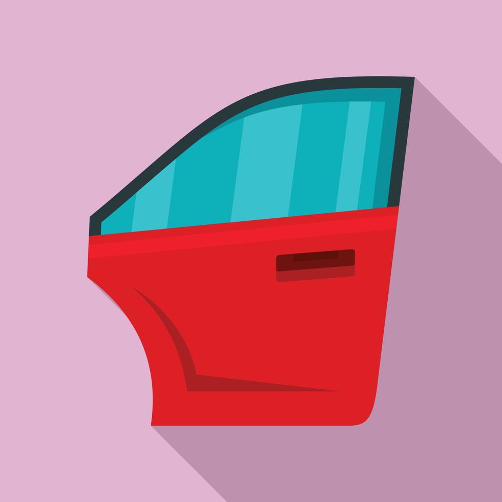 icono de puerta de coche, estilo plano vector