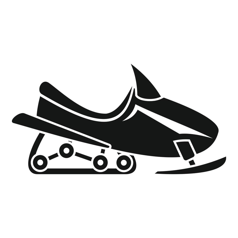 Snowmobile icon, simple style vector